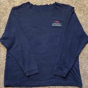 Navy Blue off the shoulder sweatshirt